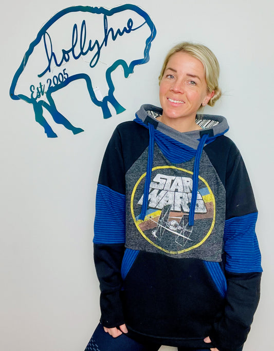 Black StarWars Tie Fighter Hoodie Size- Unisex L/XL