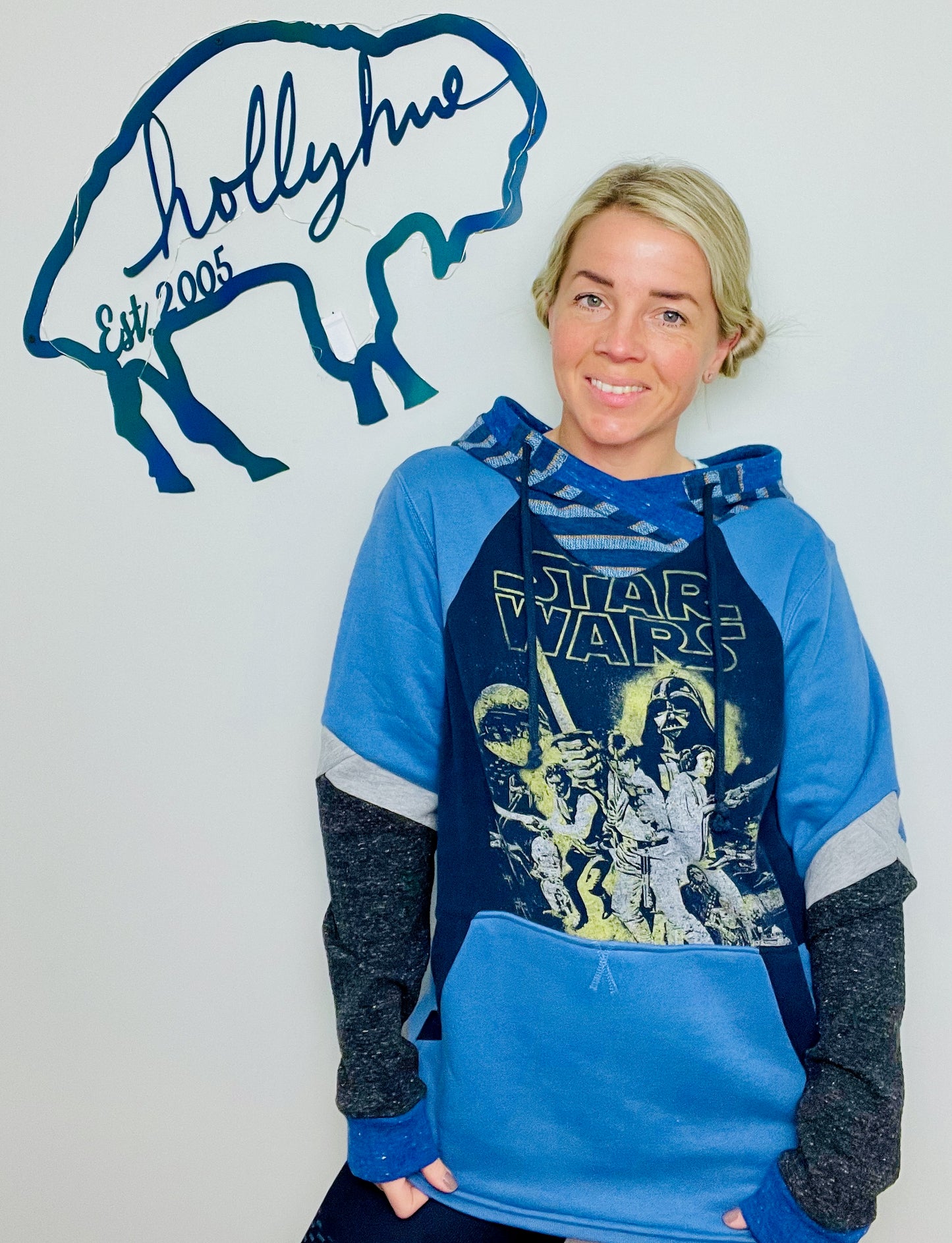 Blue StarWars Jedi Hoodie Size- Unisex M/L