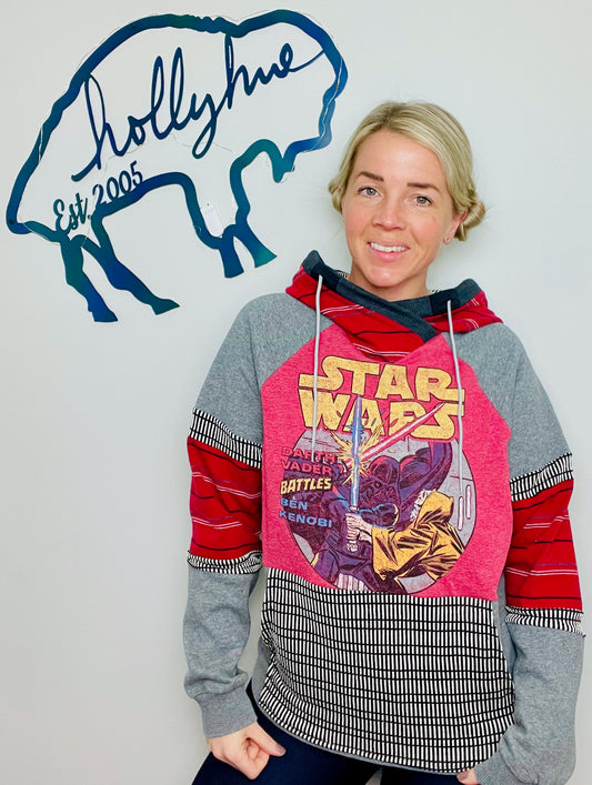 Grey StarWars Obi Hoodie Size- Unisex M/L