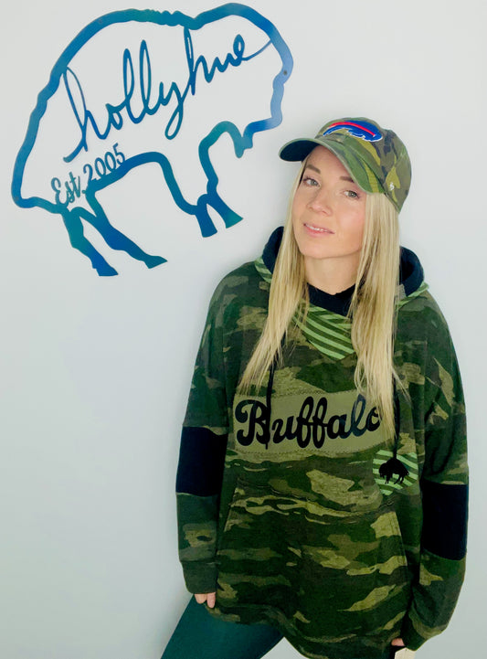 Salute To Service Camo Buffalo Hoodie Size- Women's 2X