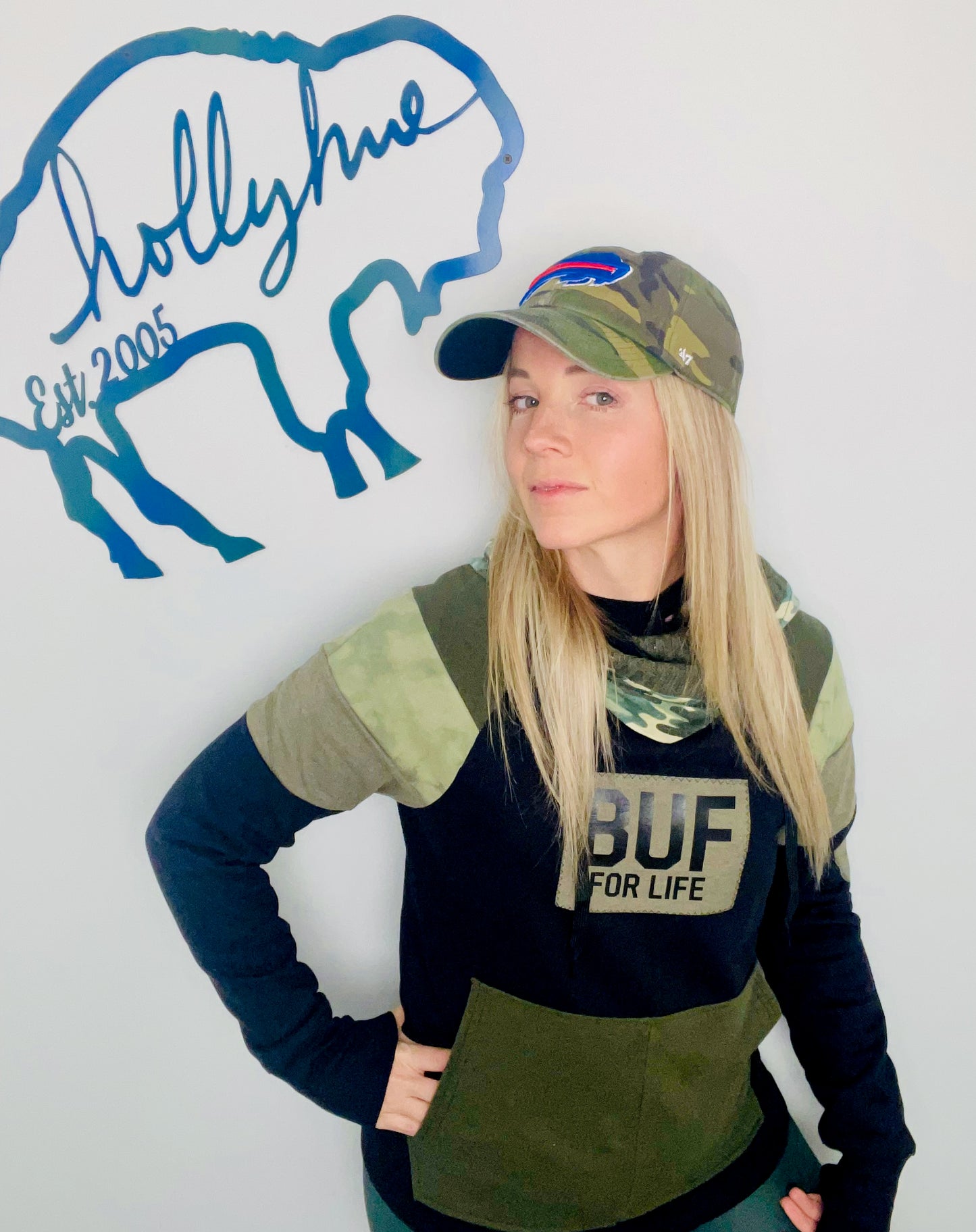 Salute To Service Green Ombre' BUF Hoodie Size- Women's M/L
