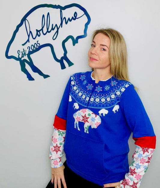 Not Your Grandma's Buffalo Holiday Crewneck Size- Women's M/L