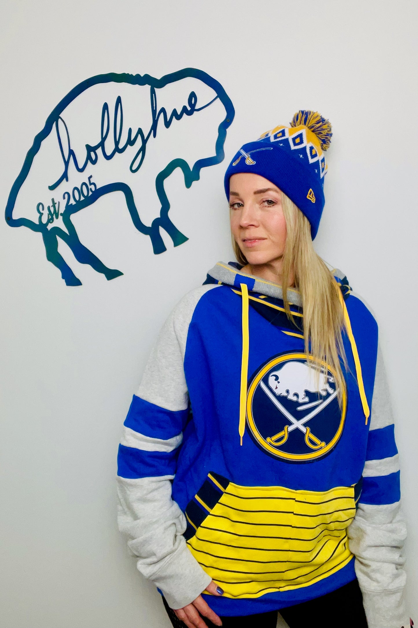 Blue Buffalo Sabres Hockey Hoodie Size- Unisex XL/2X