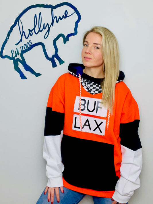 90's Color-Block BUF LAX Hoodie Size- Unisex M/L