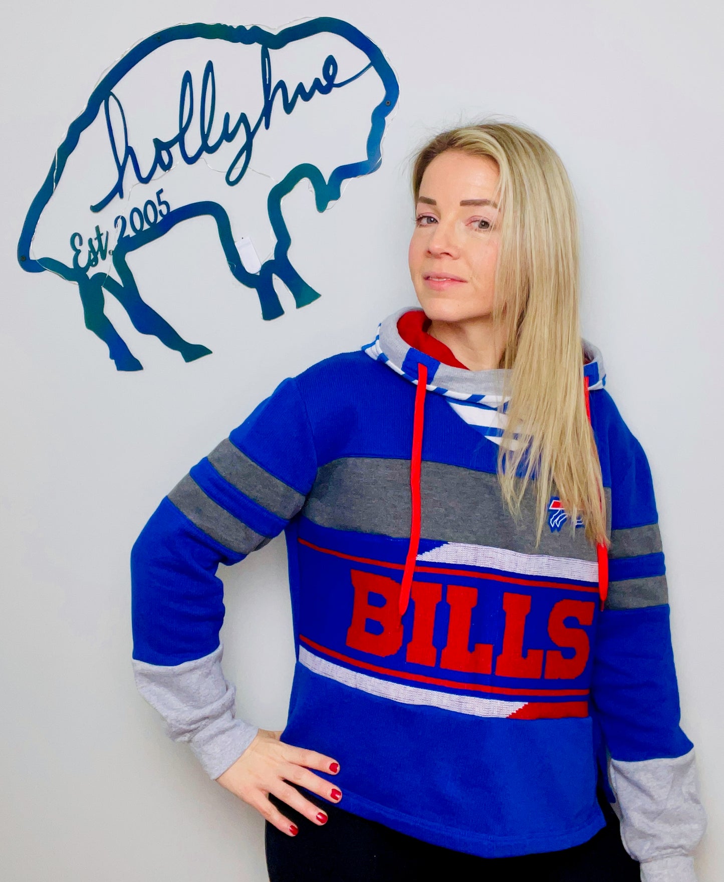 Blue Bills Sweater Hoodie Size- Women's L/XL