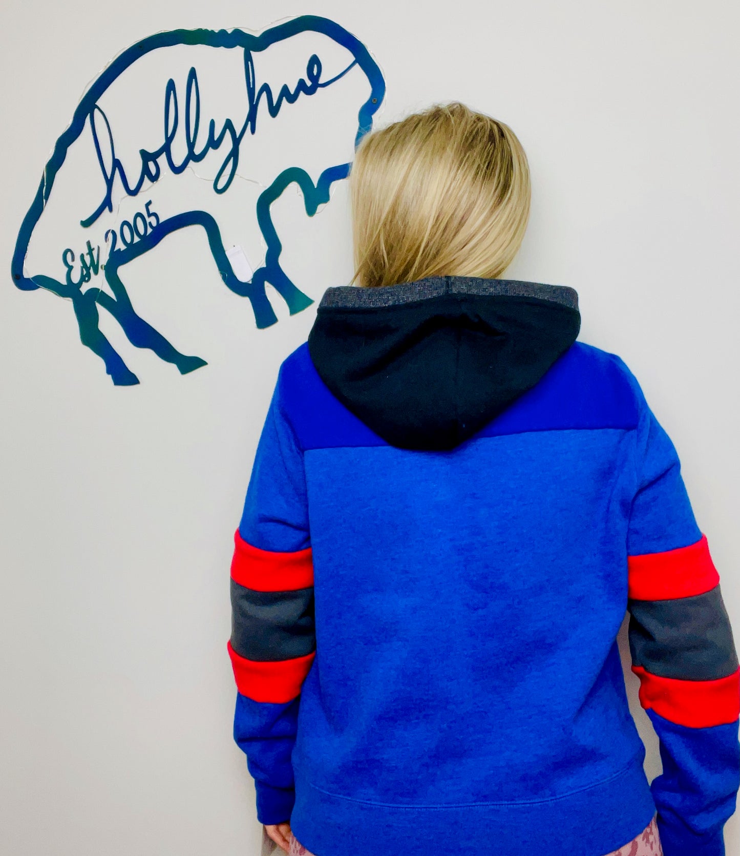 Blue Allen Alien #17 Buffalo Hoodie Size- Unisex S/M